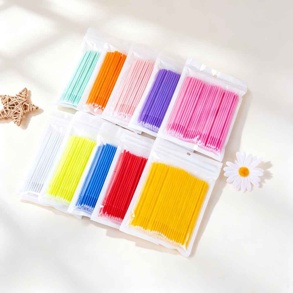 Eyelash Extension Removal - 100 stuks verwijderbare microborsteltjes voor wimperextensions,