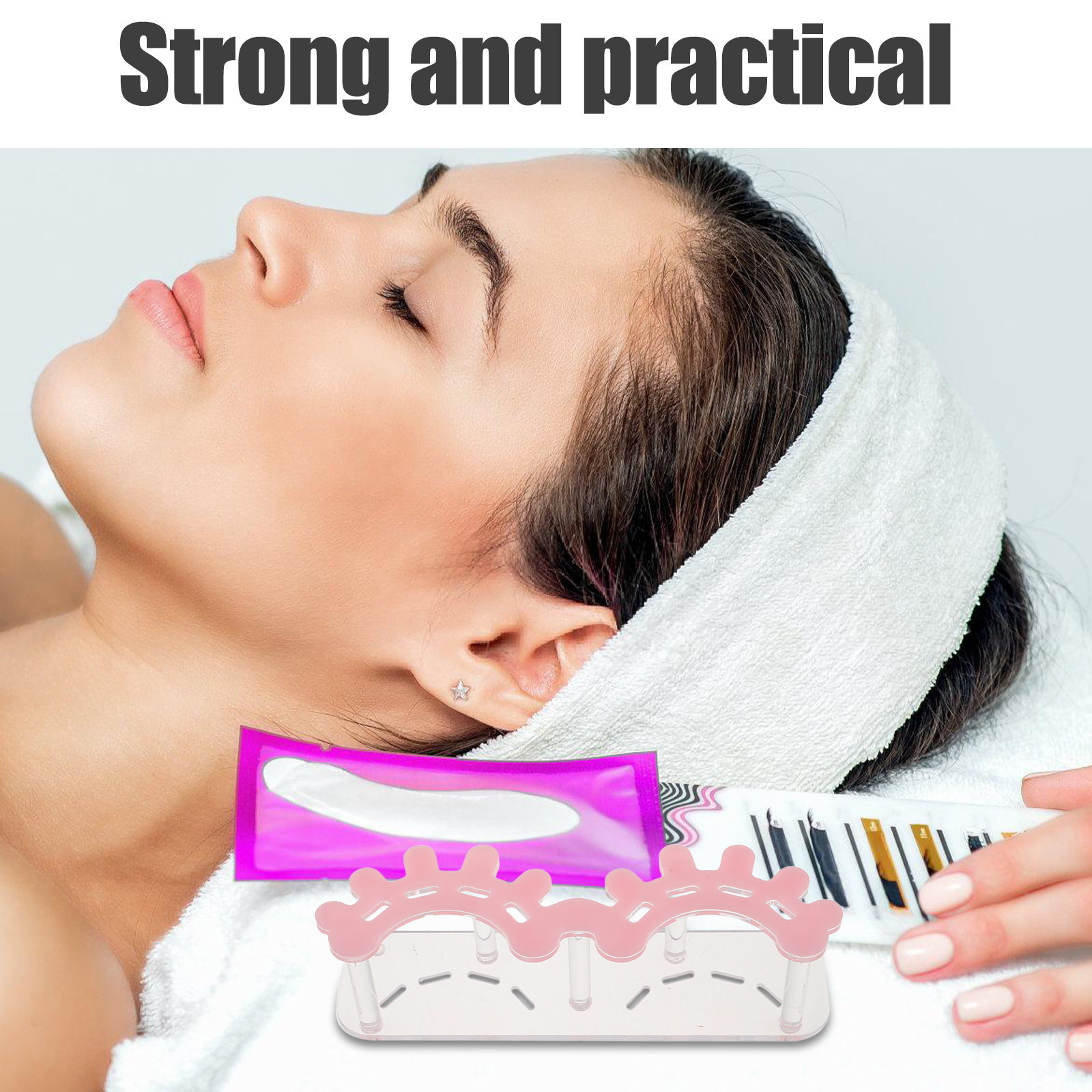 Eyelash Extension No 8 - 8-slot acryl wimperpincet houder organizer transparante