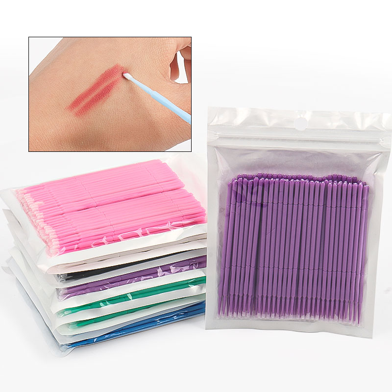 Eyelash Extension Removal - 100 stks/zak Bamboe Wimper Extension Wattenstaafjes