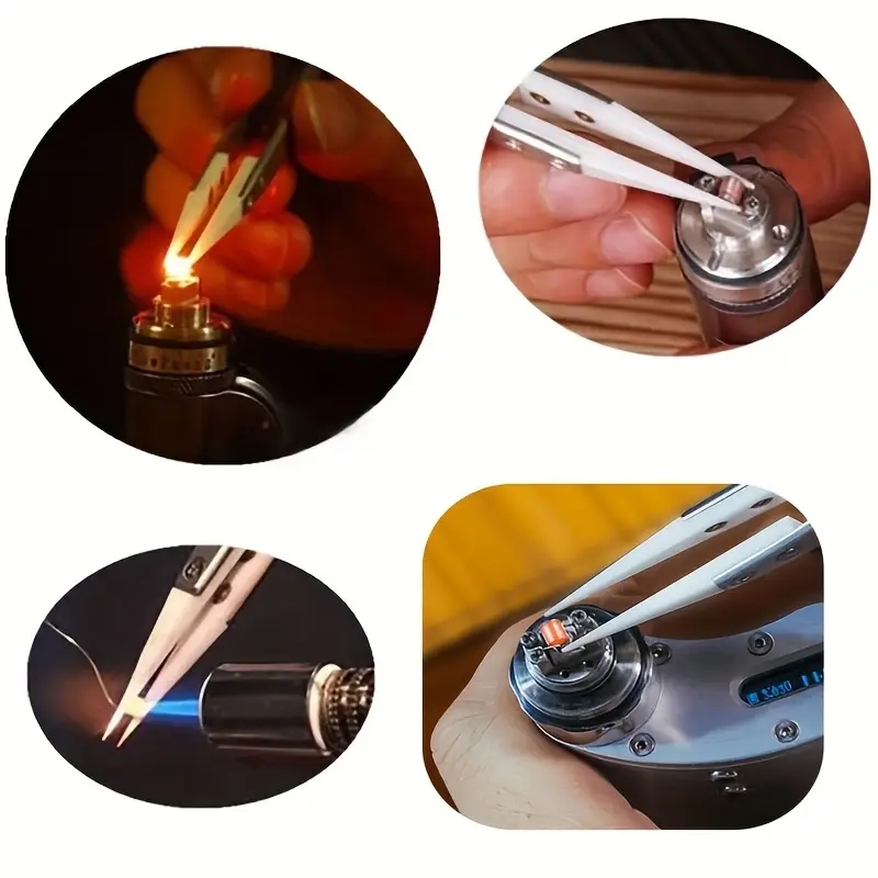 Isolation Tweezer Curved - Keramisch antistatisch pincet, industrieel roestvrijstalen keramisch