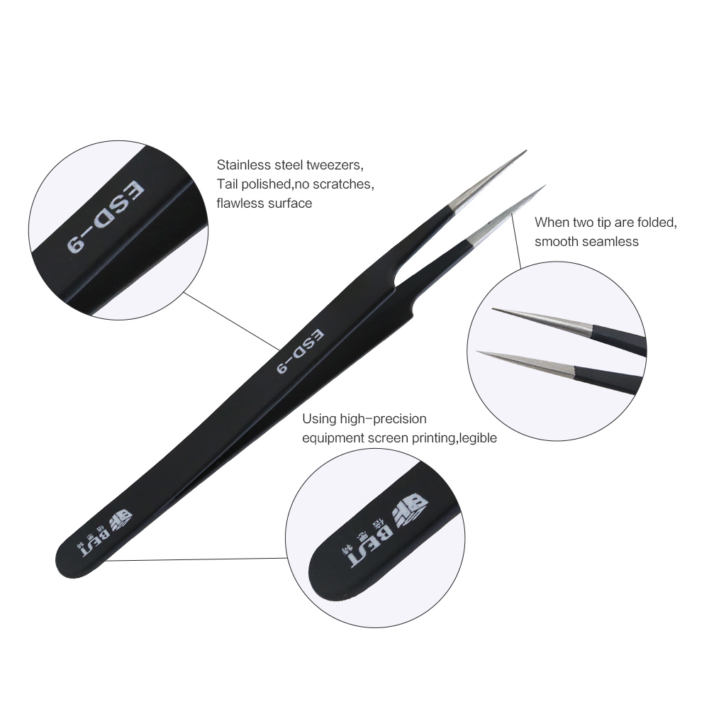 BST-ESD-9 Antistatische pincet - Eyelash Extension In Chinese recensie en prijs