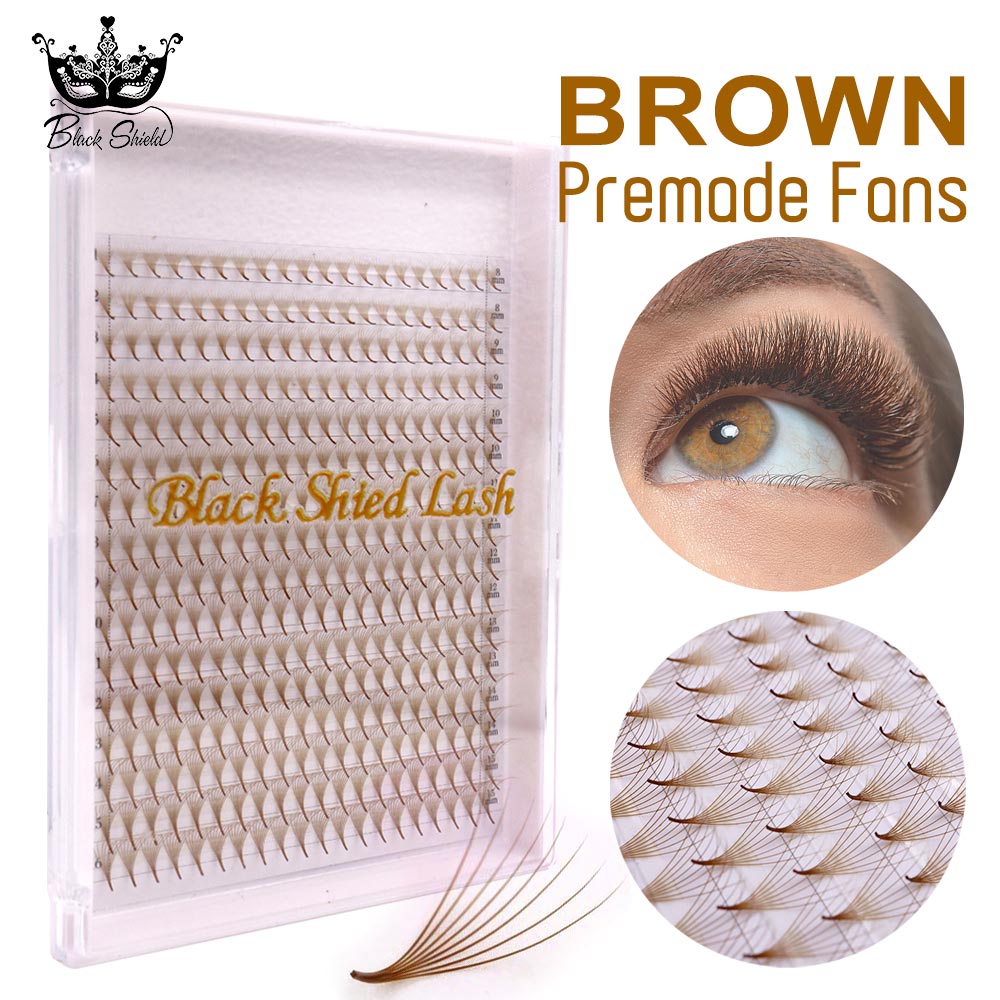 320 gekleurde puntige bruine p - Eyelash Extension Russian Volume recensie en prijs